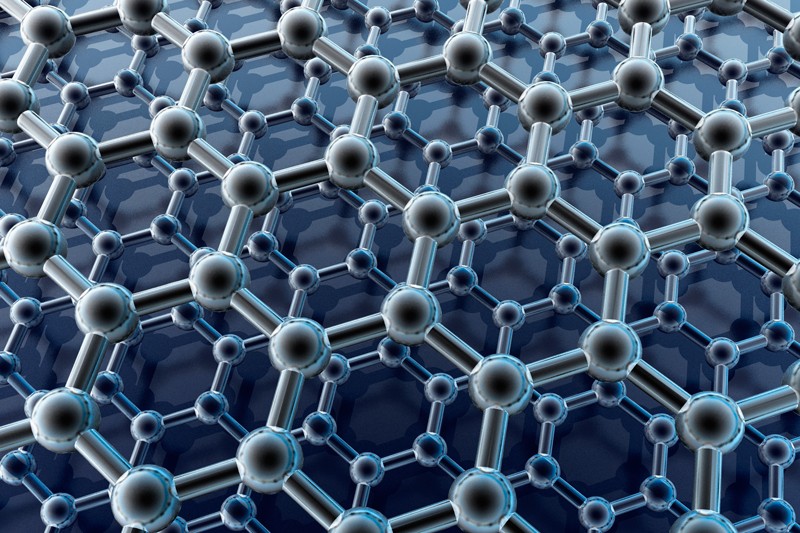 3D rendering of a double layer of graphene sheets
