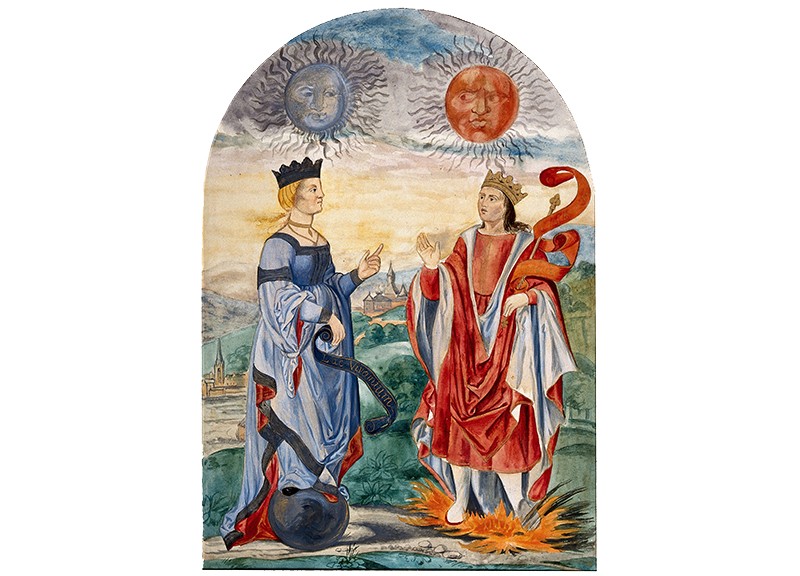 Painting of king and queen