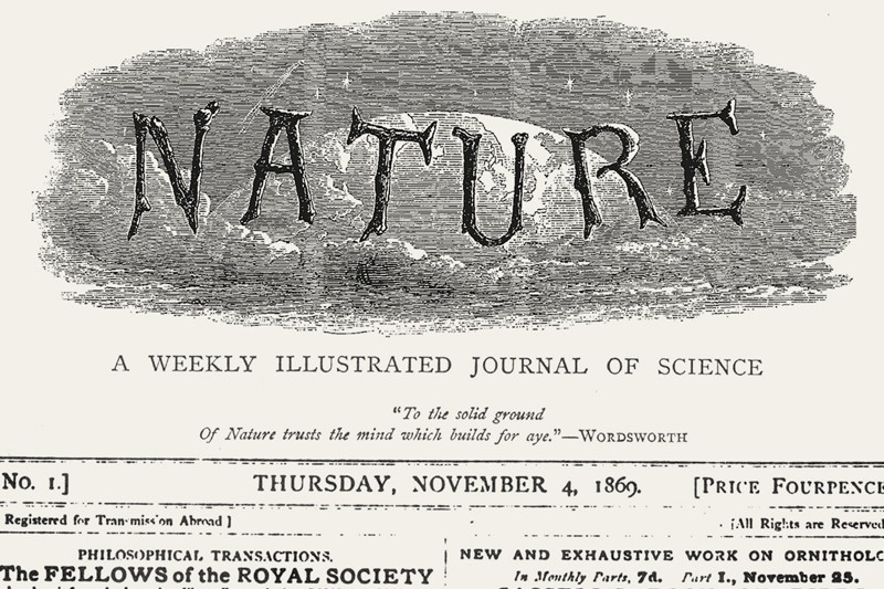 Nature logo in 1869